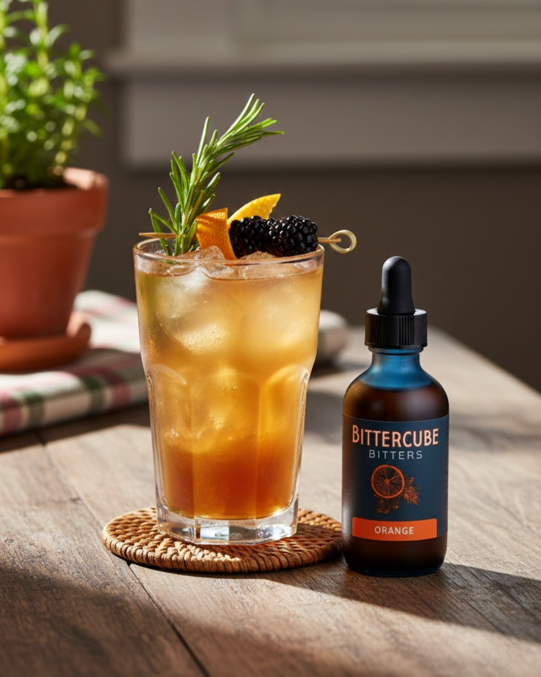 A cocktail made with Bittercube Bitters
